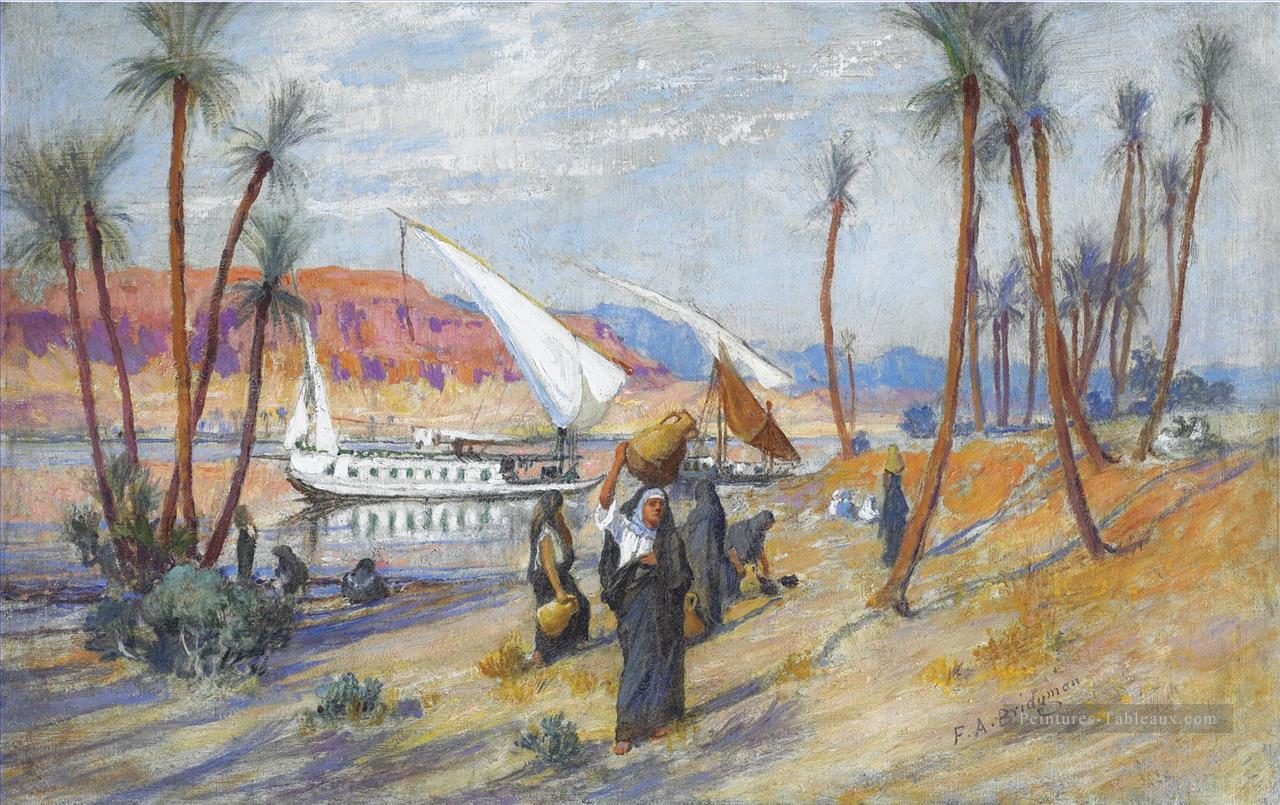 LES TRANSPORTEURS D’EAU DU NIL Frederick Arthur Bridgman Arab Peintures à l'huile